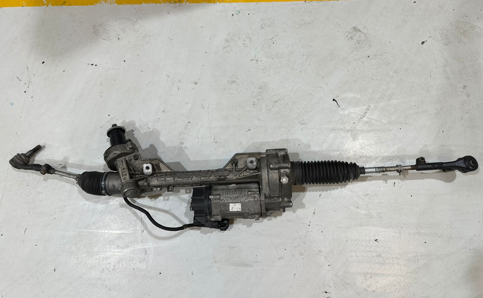 Electric steering rack removed from BMW Z4 for inspection