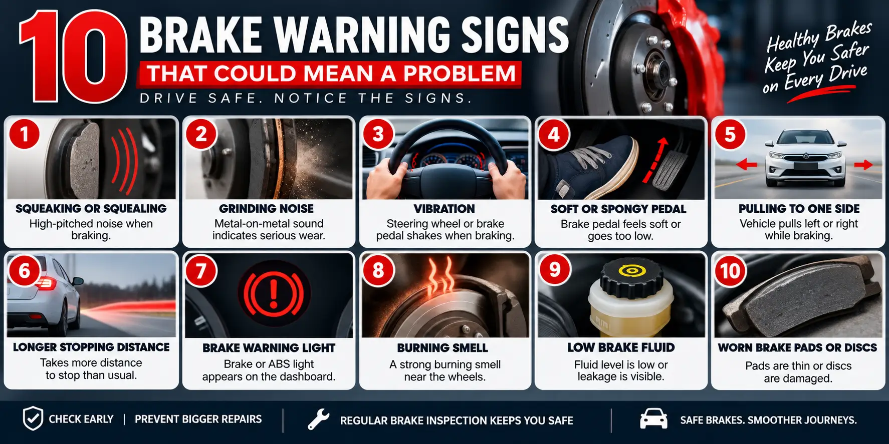 Car brake problems every driver should know - iTyreCare Dubai
