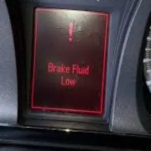 Brake fluid low warning light
