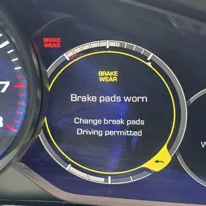 Brake pad worn warning light