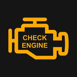 Check engine warning light