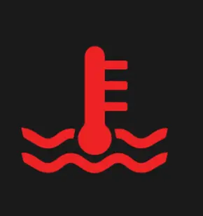 Engine overheating warning light