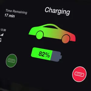 EV charge now warning light