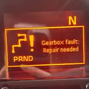 Gearbox fault warning light