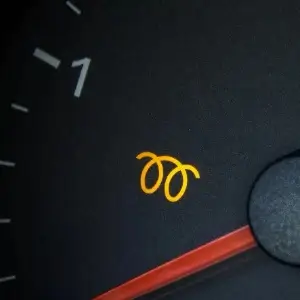 Glow plug fault warning light