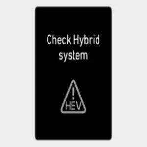 Hybrid system warning light