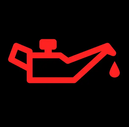 Oil pressure low warning light