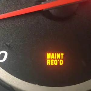 Maintenance required warning light
