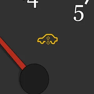 Suspension fault warning light